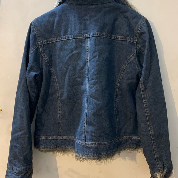 Denim Jacket with Fur for Women - Picture 2 of 2